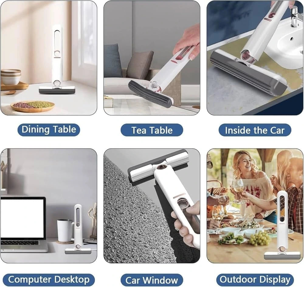 QuickMop™ – 2-in-1 Mop | Self-Squeezing Roller | Lightweight & Space-Saving
