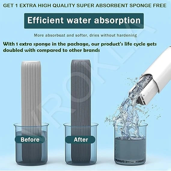 QuickMop™ – 2-in-1 Mop | Self-Squeezing Roller | Lightweight & Space-Saving