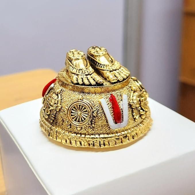 Lord Balaji Charan Paduka - 24K Gold Plated