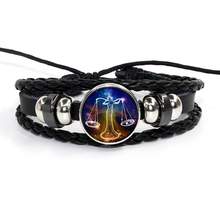 Zodiac Leather Braided Bracelet | 🔥FLAT 50% OFF SALE🔥